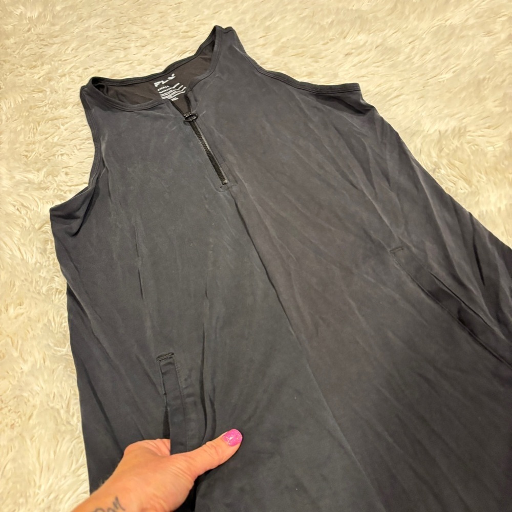 FLX Commuter Zip Front Dress with Pockets Black womans size 1X - Picture 4 of 9